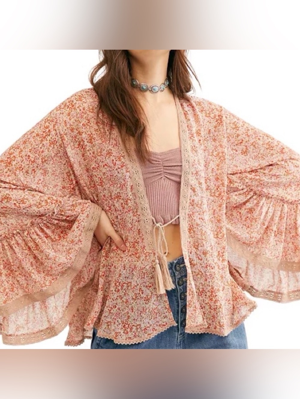 Free People Lola Kimono, Size XL